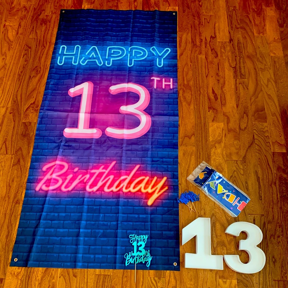 13th Birthday Teenager Party Decor Lot 🥳